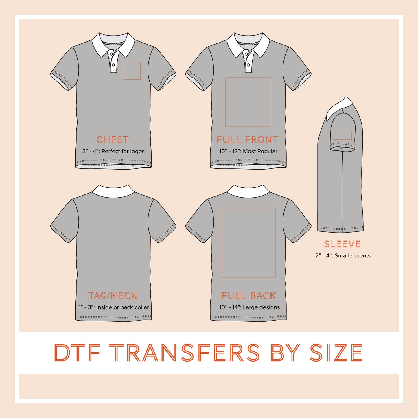 DTF Transfers By Size